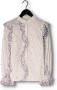 Fabienne Chapot blouse Josie Blouse met grafische print met broderie wit blauw roze - Thumbnail 4