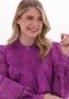 Fabienne Chapot semi-transparante blouse Vreni met open detail paars - Thumbnail 5