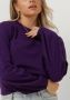 Fabienne Chapot Aubergine Pullover met Gouden Hartjes Purple Dames - Thumbnail 3