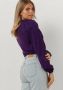 Fabienne Chapot Aubergine Pullover met Gouden Hartjes Purple Dames - Thumbnail 5