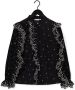Fabienne Chapot blouse Josie met all over print en borduursels zwart wit - Thumbnail 3