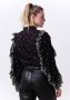 Fabienne Chapot blouse Josie met all over print en borduursels zwart wit - Thumbnail 4