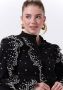 Fabienne Chapot blouse Josie met all over print en borduursels zwart wit - Thumbnail 5