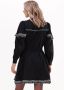Fabienne Chapot blousejurk Daila met borduursels zwart - Thumbnail 4