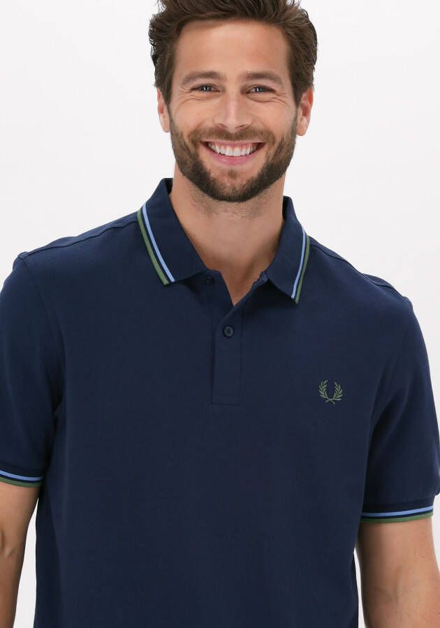 Fred Perry Blauwe Polo Twin Tipped Shirt