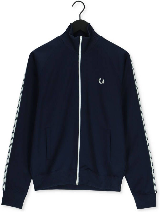 Fred Perry Blauwe Vest Taped Track Jacket