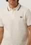 FRED PERRY Heren Polo's & T-shirts Twin Tipped Shirt Ecru - Thumbnail 5