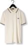 FRED PERRY Heren Polo's & T-shirts Twin Tipped Shirt Ecru - Thumbnail 6