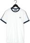 Fred Perry Authentiek geplakt Ringer T-shirt White Heren - Thumbnail 4