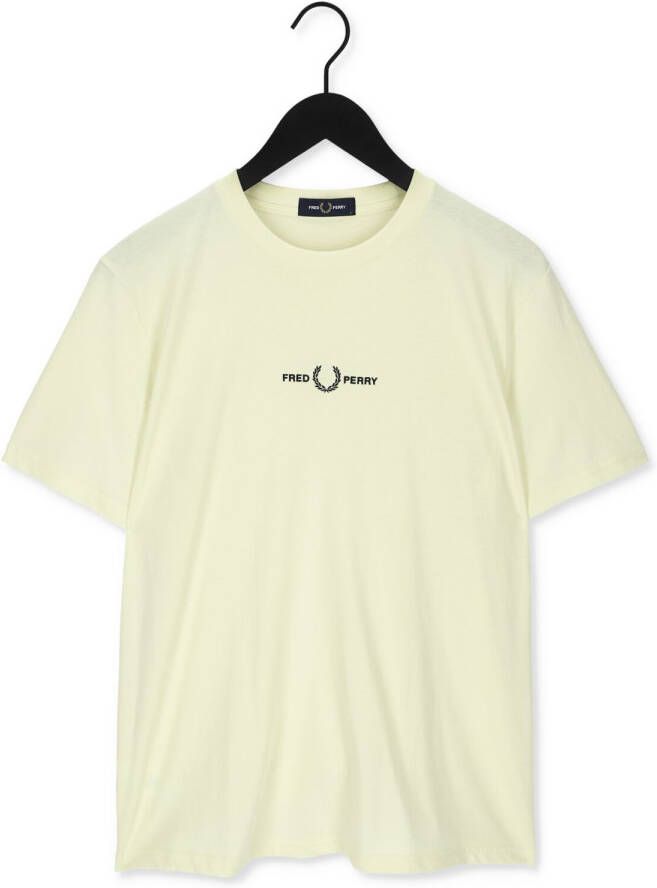 Fred Perry Gele T-shirt Embroidered T-shirt