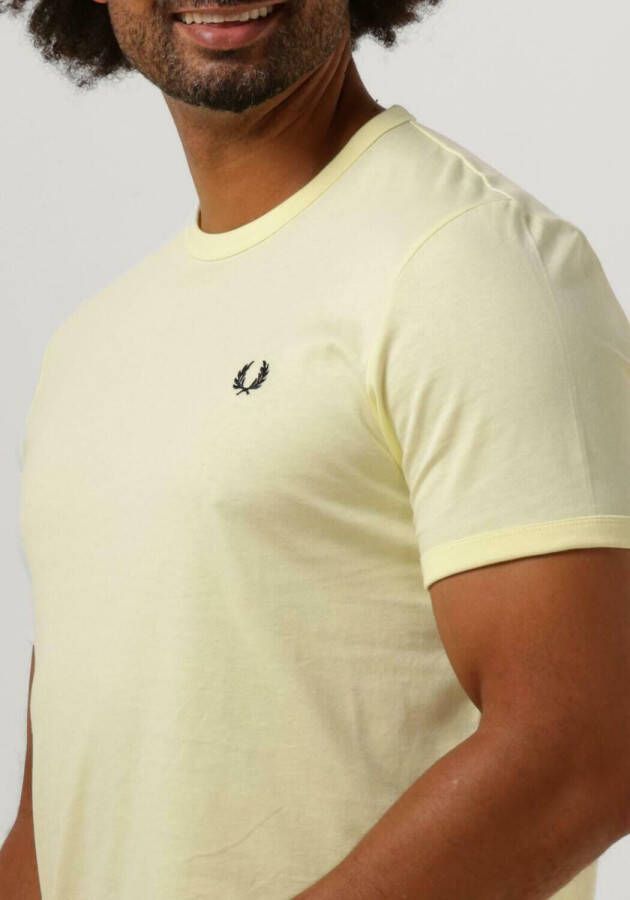 FRED PERRY Heren Polo's & T-shirts Ringer T-shirt Geel