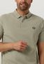 Fred Perry Core Short Sleeve Polo Shirt Green- Heren Green - Thumbnail 3