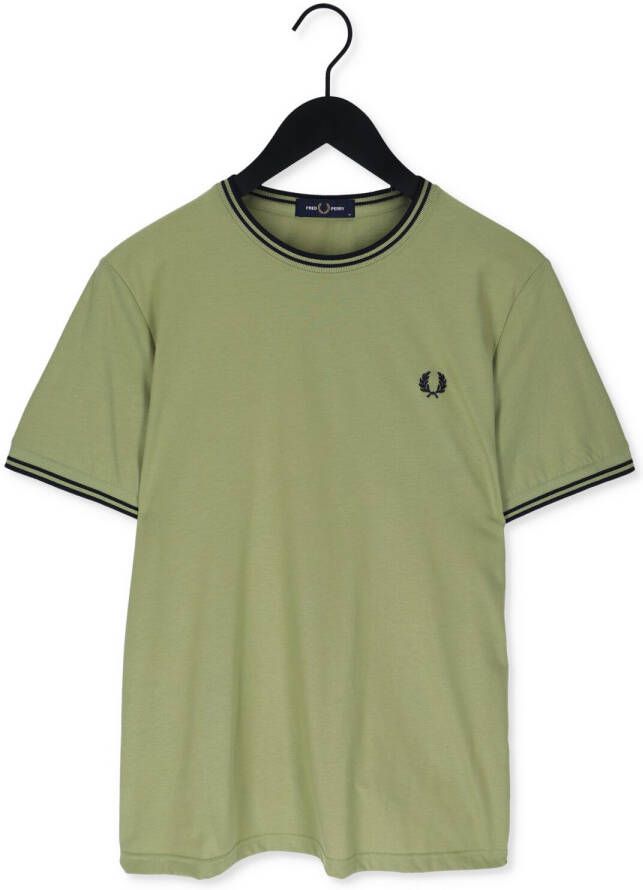 Fred Perry Groene T-shirt Twin Tipped T-shirt