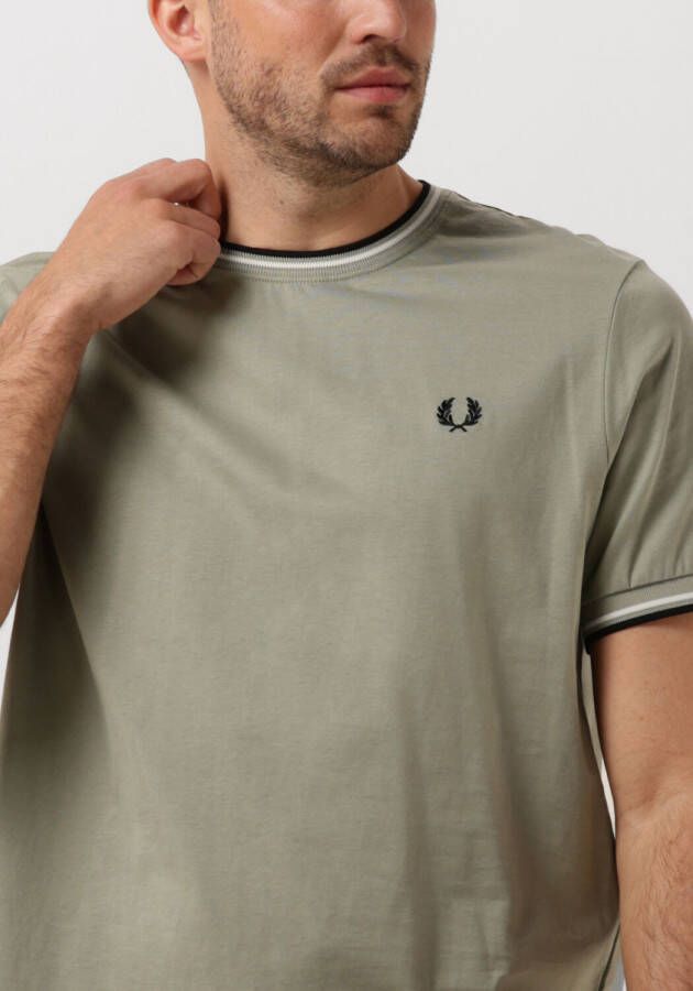 Fred Perry Groene T-shirt Twin Tipped T-shirt