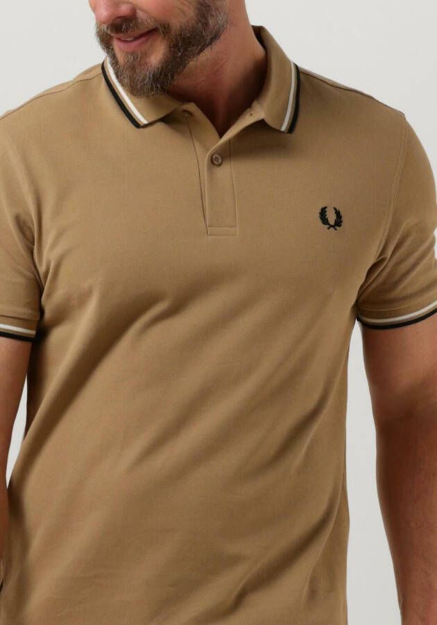 Fred Perry Khaki Polo Twin Tipped Shirt