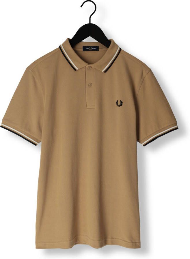 Fred Perry Khaki Polo Twin Tipped Shirt