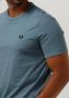 Fred Perry Lichtblauwe T-shirt Ringer T-shirt - Thumbnail 4