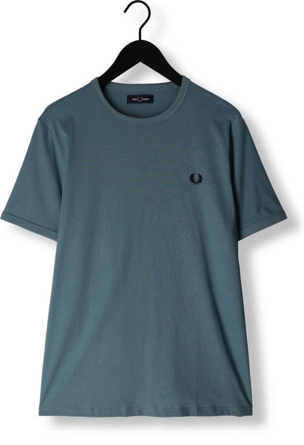 Fred Perry Lichtblauwe T-shirt Ringer T-shirt