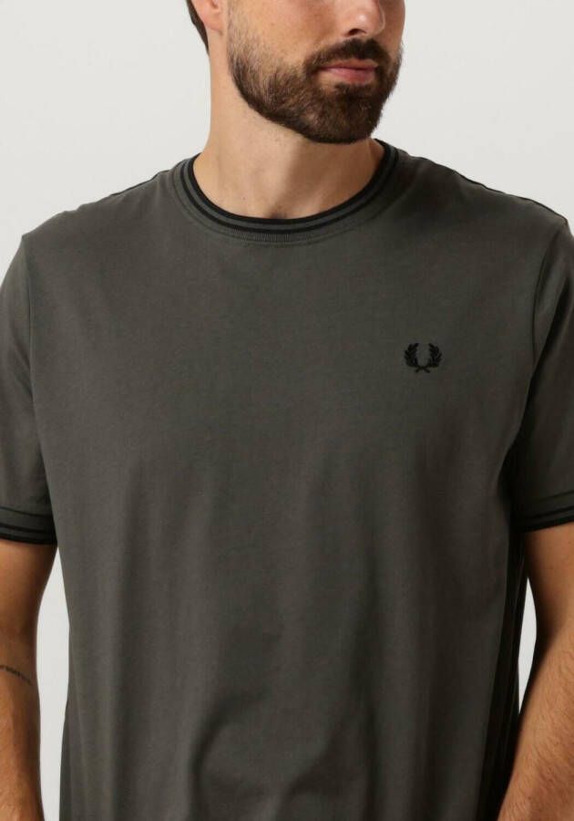 FRED PERRY Heren Polo's & T-shirts Twin Tipped T-shirt Olijf