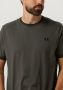FRED PERRY Heren Polo's & T-shirts Twin Tipped T-shirt Olijf - Thumbnail 4