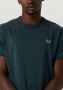 FRED PERRY Heren Polo's & T-shirts Ringer T-shirt Petrol - Thumbnail 4