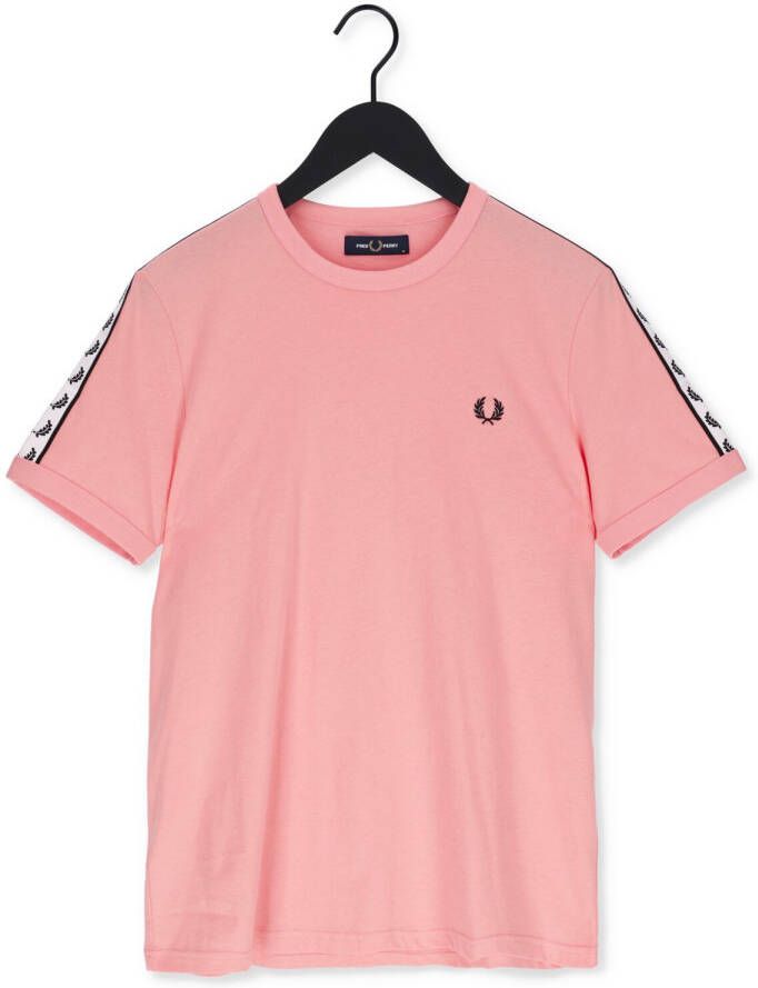 Fred Perry Roze T-shirt Taped Ringer T-shirt