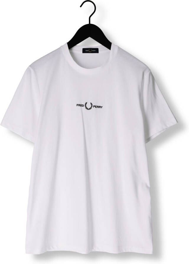 FRED PERRY Heren Polo's & T-shirts Embroidered T-shirt Wit