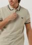Fred Perry Heren Twin Tipped Polo Shirt Beige Heren - Thumbnail 3