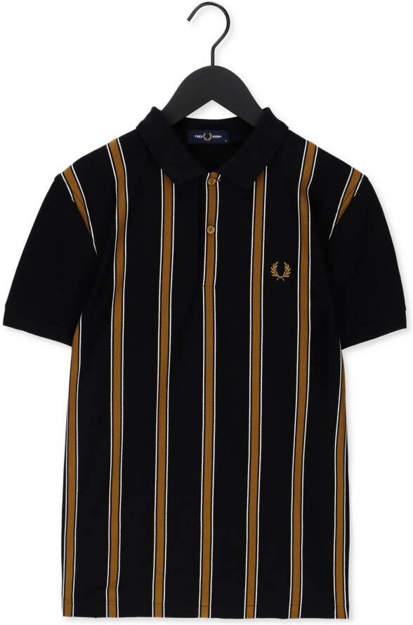 Fred Perry Zwarte Polo Textured Stripe Polo Shirt