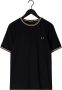 FRED PERRY Heren Polo's & T-shirts Twin Tipped T-shirt Zwart - Thumbnail 4