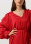 Freebird jurk Xeni met all over print en ceintuur rood roze - Thumbnail 4