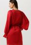 Freebird jurk Xeni met all over print en ceintuur rood roze - Thumbnail 6