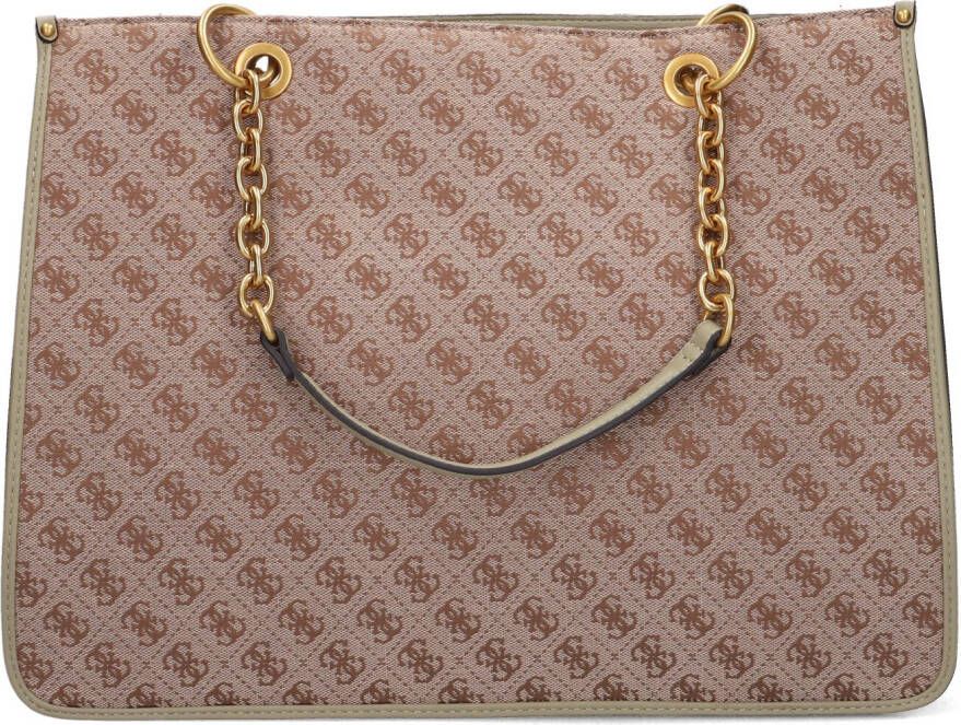 Guess Beige Handtas Aileen 4g-logo Tote