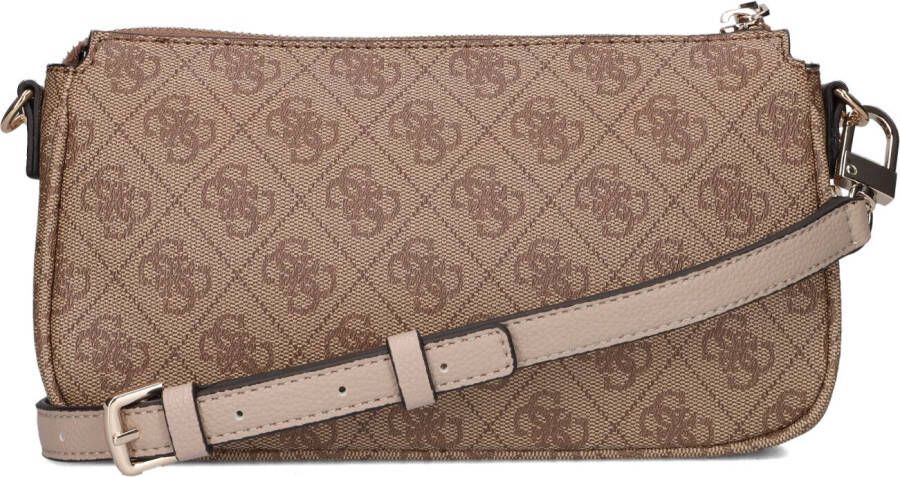 Guess Camel Schoudertas Noelle Dbl Pouch Crossbody