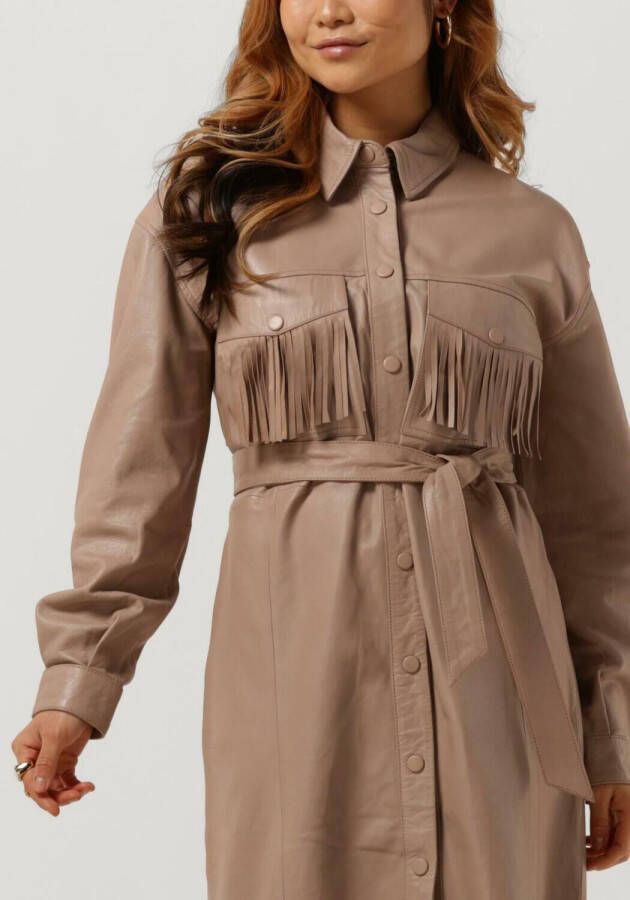 Ibana Beige Mini Jurk Dexter