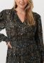 Ibana Lurex jurk met print Deela blauw - Thumbnail 3