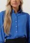 JANSEN AMSTERDAM Dames Blouses W754 Blouse Lace Details And Long Puffsleeves Blauw - Thumbnail 2