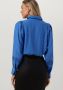 JANSEN AMSTERDAM Dames Blouses W754 Blouse Lace Details And Long Puffsleeves Blauw - Thumbnail 4