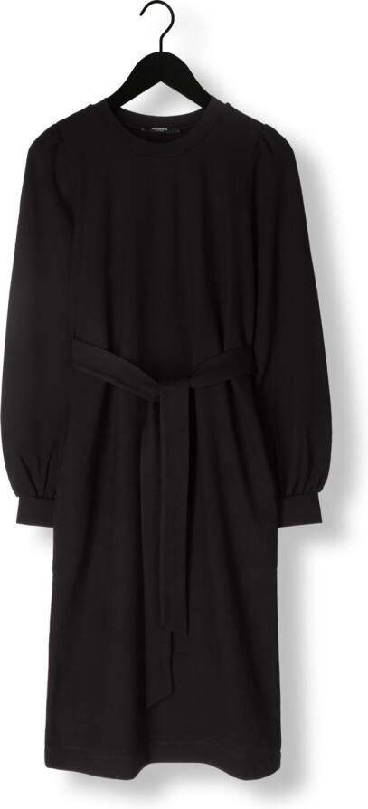 JANSEN AMSTERDAM Dames Jurken Hv595 Dress Straight With Belt Zwart