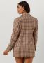 JOSH V geruite rechtvallende blazer Marlot met wol lichtbruin - Thumbnail 5