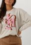 JOSH V sweater Emilia met tekst grijs melange lichtroze - Thumbnail 3