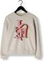 JOSH V sweater Emilia met tekst grijs melange lichtroze - Thumbnail 4