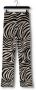 JANSEN Amsterdam high waist flared broek Perth met zebraprint zwart beige - Thumbnail 4