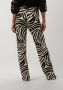 JANSEN Amsterdam high waist flared broek Perth met zebraprint zwart beige - Thumbnail 5