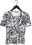JANSEN AMSTERDAM Dames Tops & T-shirts Top With Ruffle Zwart - Thumbnail 2