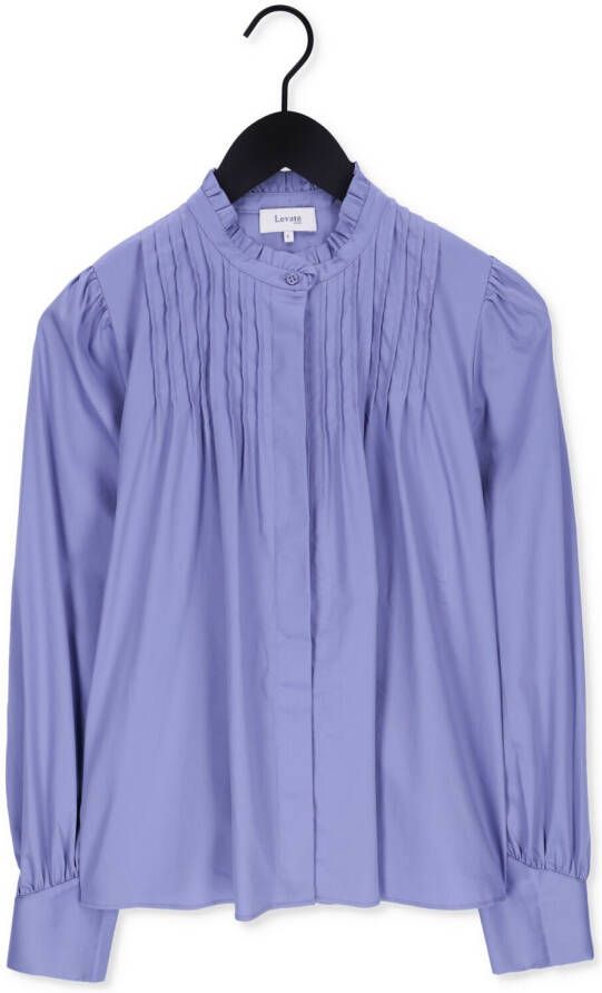 LEVETE ROOM Dames Blouses Lr-isla Solid 62 Shirt Blauw