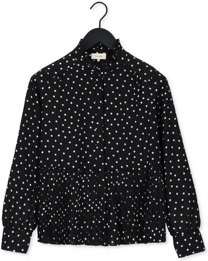 LEVETE ROOM Dames Blouses Pam 3 Top Zwart