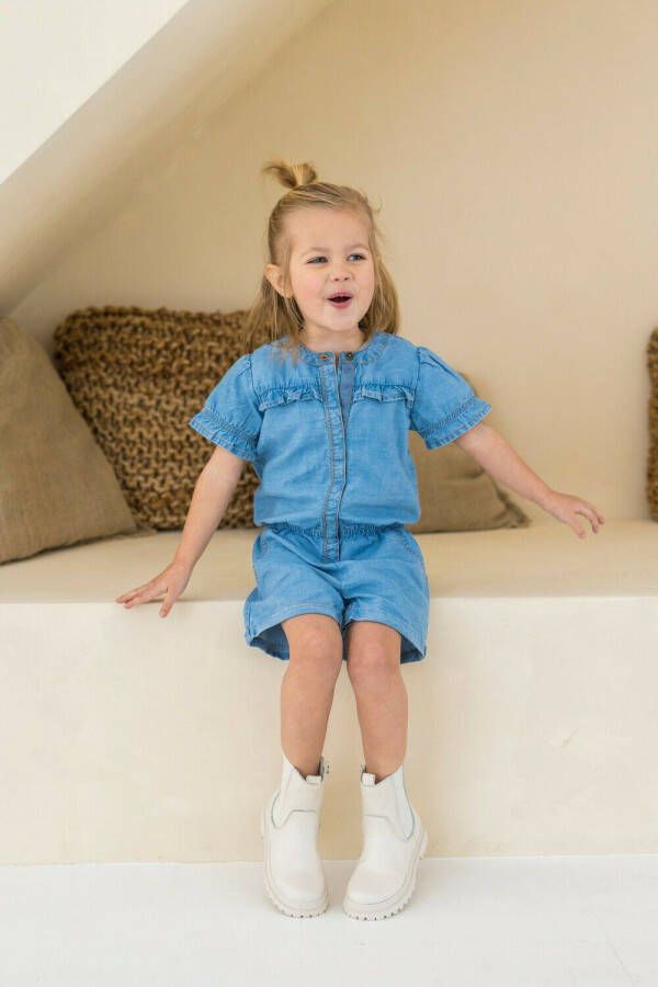 LIKE FLO Baby Jeans & Broeken Woven Jumpsuit Ruffle Blauw