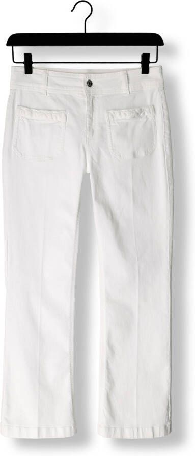 Liu Jo Witte Flared Jeans Pant.zampetta Braid H.w.