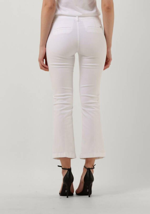 Liu Jo Witte Flared Jeans Pant.zampetta Braid H.w.